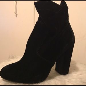 Black Velvet Bootie